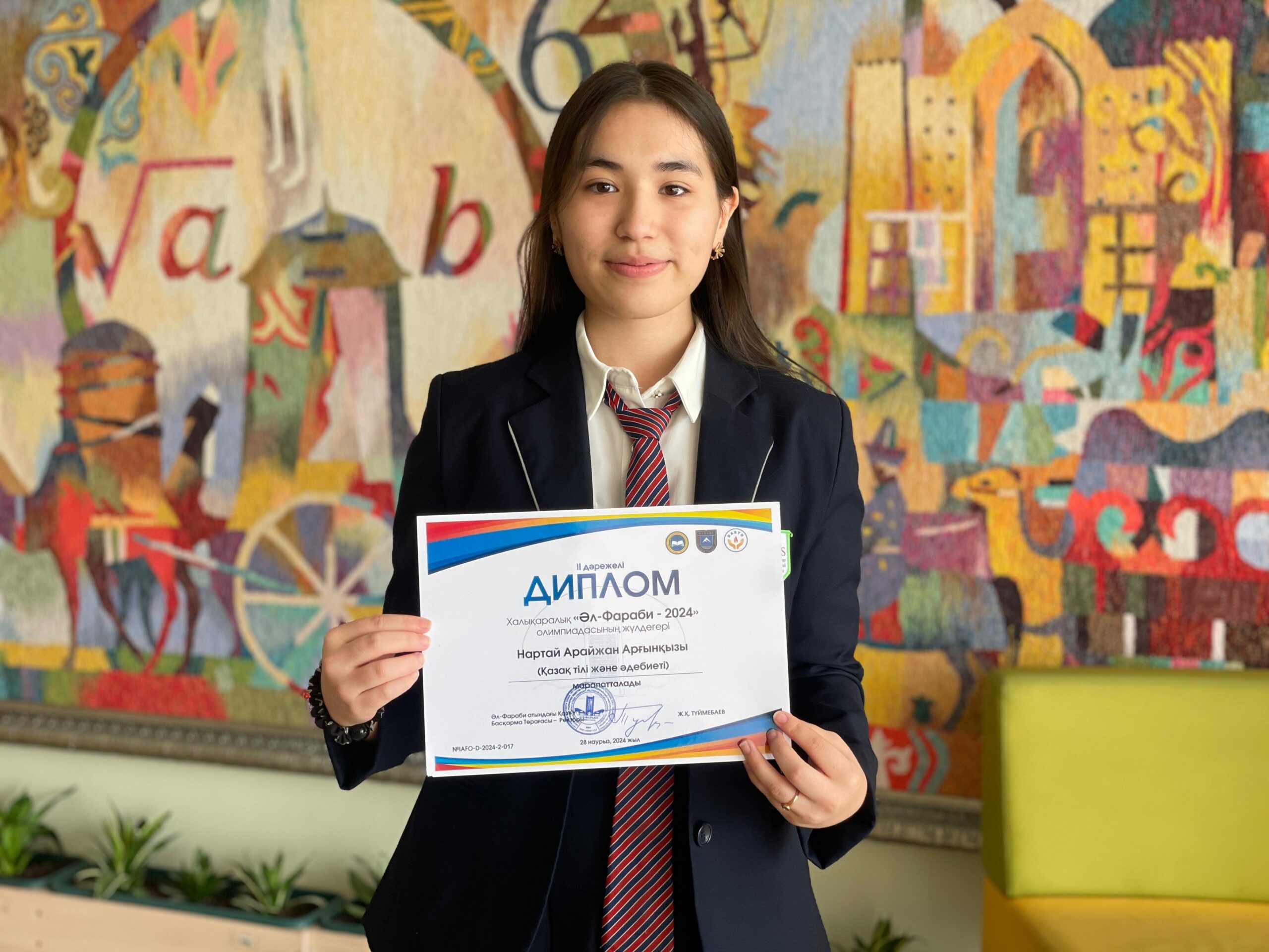 Read more about the article Arayzhan Nartay secured second place at the international olympiad 